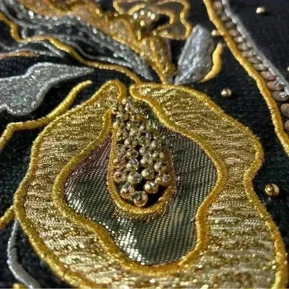 Etosha Tunic Sweater Cotton Blend Bat-Wing Long Sleeve Embellishments Size 1x - Picture 7 of 13